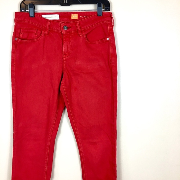 Pilcro and the Letterpress Red Stet Jeans sz 29 - Picture 3 of 8